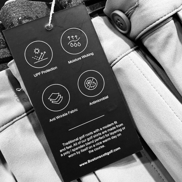 Men’s Boston Scott Golf Slim Straight Tech Pant (Black) *NWT - Picture 2 of 3